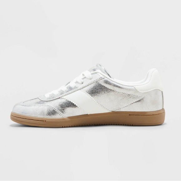 Target Women's 8.5 Spencer Silver Metallic Fashion Sneakers‎ Sporty Memory Foam - Picture 7 of 13